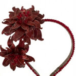 279-Red Velvet Blossom Taç