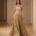 4189 - Plisse Couture Abiye
