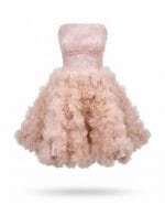 119 - Rose Flora Couture Mini Elbise