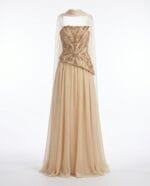 1062 - Champagne Tulle Couture Abiye