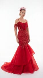 136 - Scarlet Mermaid Couture Abiye - Görsel 4