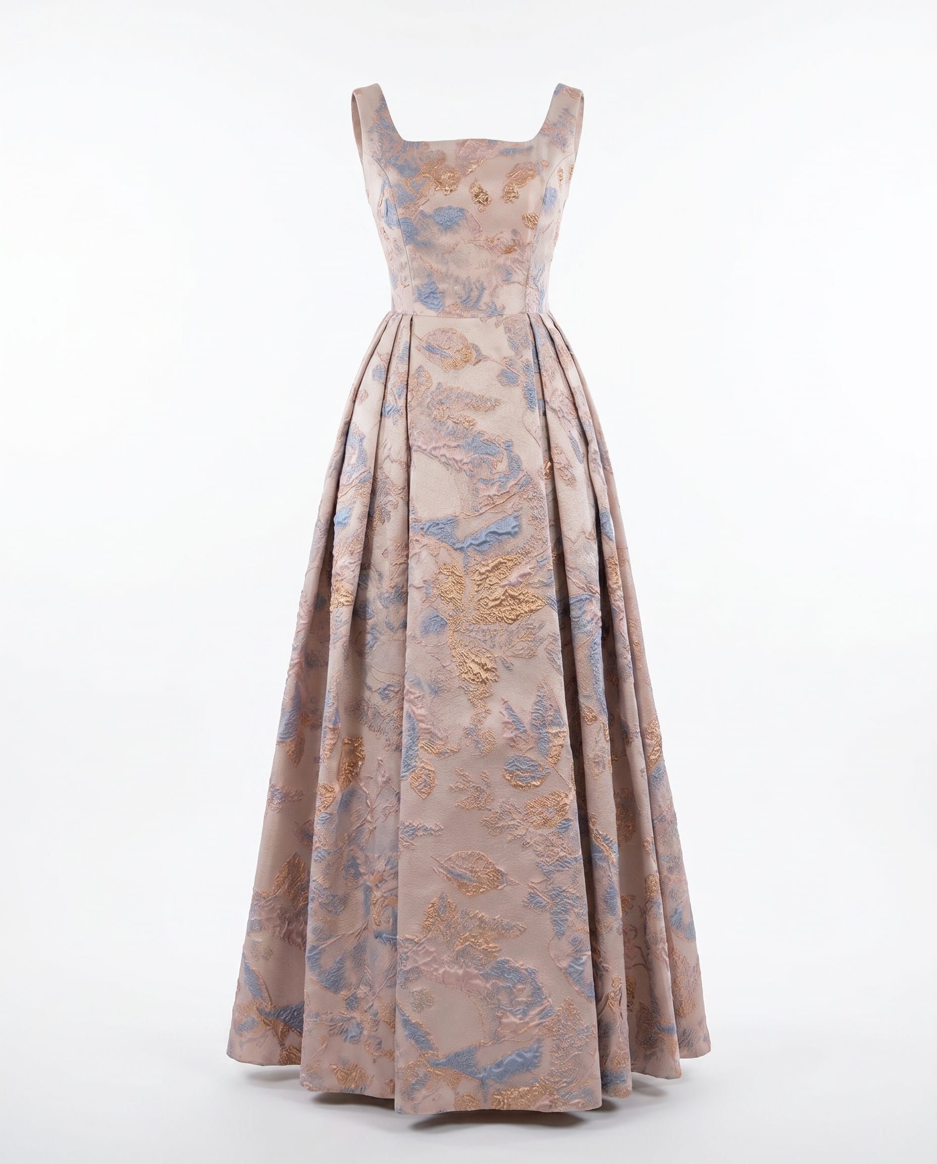 Powder Bloom Jakar Abiye pudra renkli jakar kumaşlı haute couture abiye elbise