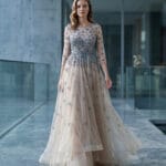 1028 - Lunéa Icy Blue Couture Elbise