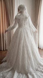 1152 - Pearl Noor Tesettür Gelinlik - Görsel 4