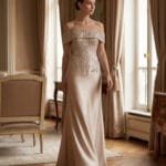 1183 - Lumière Nude Haute Couture Elbise