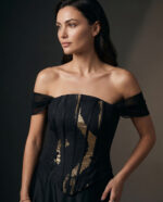 1186- Noir Gold Muse Couture Korse - Görsel 2