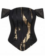 1186- Noir Gold Muse Couture Korse