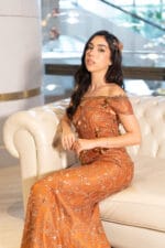 1140 - Amber Glow Couture Abiye
