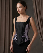 1167- Midnight Silver Couture Korse - Görsel 3