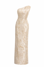 1076 - Ivory Muse Tek Omuz Couture Abiye