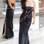 2960 - Midnight Crystal Couture Elbise