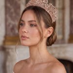 397-Kristal Pudra Gelin Tacı – El Yapımı Bridal Crown
